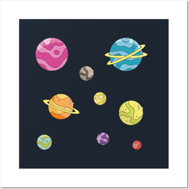 Planets Wall Art by Pink Panda Creations